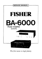 Fisher BA-6000 - Service Manual